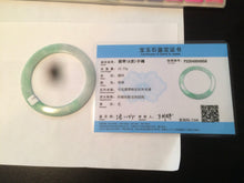 Load image into Gallery viewer, 53.7mm certificated Type A 100% Natural sunny green Jadeite Jade bangle A82-4958