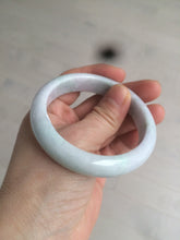 Load image into Gallery viewer, 55.5mm Certified Type A 100% Natural light green/white Jadeite Jade bangle AM58-4204