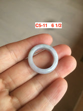 Load image into Gallery viewer, Size 3-10 1/4 100% natural type A gree/white/purple/yellow jadeite jade band ring C5 (Add on item! not sale individually)