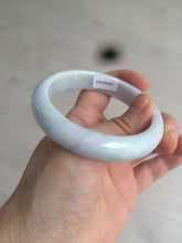 Load image into Gallery viewer, 55.5mm Certified Type A 100% Natural light green/white Jadeite Jade bangle AM58-4204
