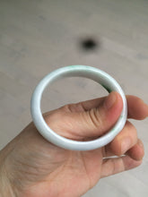 Load image into Gallery viewer, 48.5mm Certified Type A 100% Natural sunny green/white oval Jadeite Jade bangle AT60-4210