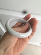 Load image into Gallery viewer, 55.5mm Certified Type A 100% Natural light green/white Jadeite Jade bangle AM58-4204