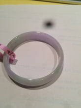 Load image into Gallery viewer, 47.4mm certified Type A 100% Natural light sunny green/purple thin Jadeite Jade bangle Z51-3201
