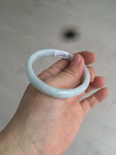Load image into Gallery viewer, 53mm Certified type A 100% Natural light green/white oval jadeite jade bangle AM57-4212
