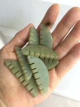 Load image into Gallery viewer, 100% Natural icy watery light green/gray Jadeite gua sha (刮痧) Jadeite jade Comb E77 (Add on item! not sale individually)