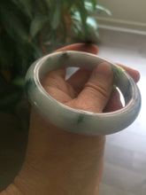 Load image into Gallery viewer, 57.7mm certified Type A 100% Natural green/gray/white Jadeite Jade bangle U51-1111