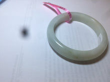 Load image into Gallery viewer, 57.2mm certified Type A 100% Natural light green/white Jadeite Jade bangle AB21-6215