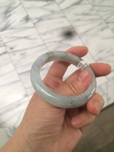 Load image into Gallery viewer, 50.5mm Certified type A 100% Natural light green/purple Jadeite Jade bangle D51-3534