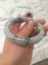 Load image into Gallery viewer, 57.7mm certified Type A 100% Natural green/gray/white Jadeite Jade bangle U51-1111