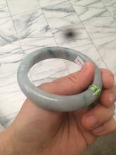Load image into Gallery viewer, 57.7mm certified Type A 100% Natural green/gray/white Jadeite Jade bangle U51-1111