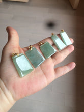 Load image into Gallery viewer, 100% Natural watery light green Jadeite Jade safe and sound pendant Y104
