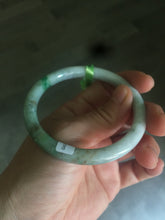 Load image into Gallery viewer, 55.8mm 100% natural type A certified sunny green/gray/brown round cut jadeite jade bangle U52-1130