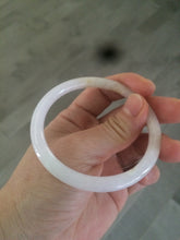 Load image into Gallery viewer, 56.4mm Certified Type A 100% Natural light purple/white/yellow round cut Jadeite Jade bangle F73-5254