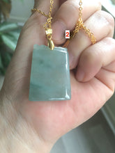 Load image into Gallery viewer, 100% Natural watery light green Jadeite Jade safe and sound pendant Y104