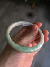 Load image into Gallery viewer, 59.5mm Certified Type A 100% Natural sunny green/yellow Jadeite Jade bangle D53-2599