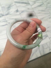 Load image into Gallery viewer, 55.8mm 100% natural type A certified sunny green/gray/brown round cut jadeite jade bangle U52-1130