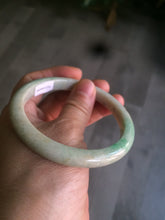 Load image into Gallery viewer, 59.5mm Certified Type A 100% Natural sunny green/yellow Jadeite Jade bangle D53-2599