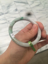 Load image into Gallery viewer, 55.8mm 100% natural type A certified sunny green/gray/brown round cut jadeite jade bangle U52-1130