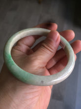 Load image into Gallery viewer, 59.5mm Certified Type A 100% Natural sunny green/yellow Jadeite Jade bangle D53-2599