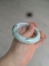 Load image into Gallery viewer, 53.5mm certified 100% natural Type A green/purple/white jadeite jade bangle AB90-1704