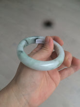 Load image into Gallery viewer, 53.5mm certified 100% natural Type A green/purple/white jadeite jade bangle AB90-1704