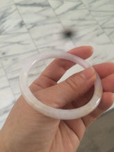 Load image into Gallery viewer, 56.4mm Certified Type A 100% Natural light purple/white/yellow round cut Jadeite Jade bangle F73-5254