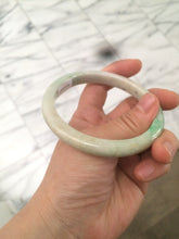Load image into Gallery viewer, 59.5mm Certified Type A 100% Natural sunny green/yellow Jadeite Jade bangle D53-2599