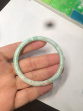 Load image into Gallery viewer, 49.7mm Certified Type A 100% Natural sunny green/red slim Jadeite Jade bangle AQ22-0186