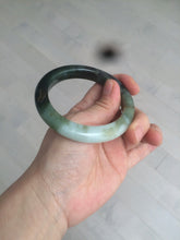 Load image into Gallery viewer, 54.5mm Type A 100% Natural dark green and white Jadeite Jade bangle AR67-4812