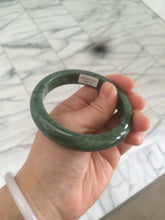 Load image into Gallery viewer, 56.5mm Certified Type A 100% Natural spinach green Jadeite Jade bangle M44-0710
