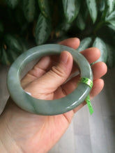 Load image into Gallery viewer, Sold! please don't order. Thanks 56mm certified 100% natural Type A dark green/gray/brown jadeite jade bangle Y84-7333
