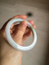 Load image into Gallery viewer, 57.3mm Type A 100% Natural green/white Jadeite Jade bangle AT61-7739