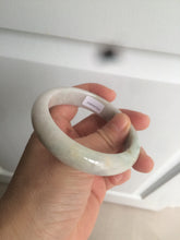 Load image into Gallery viewer, 56.3mm certified 100% natural Type A light green/white jadeite jade bangle AR65-7520