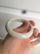 Load image into Gallery viewer, 56.3mm certified 100% natural Type A light green/white jadeite jade bangle AR65-7520
