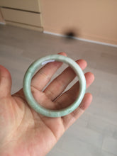 Load image into Gallery viewer, 56.3mm certified 100% natural Type A light green/white jadeite jade bangle AB88-1153