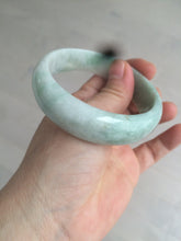 Load image into Gallery viewer, 56.3mm certified 100% natural Type A light green/white jadeite jade bangle AB88-1153