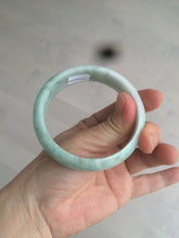 Load image into Gallery viewer, 56.3mm certified 100% natural Type A light green/white jadeite jade bangle AB88-1153