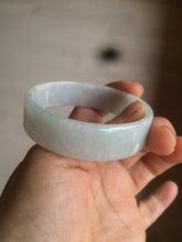 Load image into Gallery viewer, 52mm Certified Type A 100% Natural green/white square Jadeite Jade bangle AT55-8061