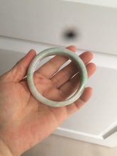 Load image into Gallery viewer, 56.3mm certified 100% natural Type A light green/white jadeite jade bangle AB88-1153