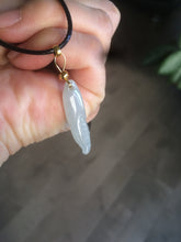 Load image into Gallery viewer, Type A 100% Natural light green/white Jadeite Jade corn Pendant AF43