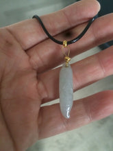 Load image into Gallery viewer, Type A 100% Natural light green/white Jadeite Jade corn Pendant AF43