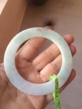 Load image into Gallery viewer, 55.5mm Certified Type A 100% Natural sunny green/purple/red (福禄寿) thin Jadeite Jade bangle U67-1443