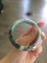Load image into Gallery viewer, 58mm certified type A 100% Natural sunny green/dark green jadeite jade bangle U57-0102