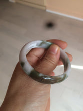Load image into Gallery viewer, 50mm Certified Type A 100% Natural sunny green purple brown oval shape Jadeite Jade bangle AM12-4987
