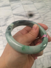 Load image into Gallery viewer, 58mm certified type A 100% Natural sunny green/dark green jadeite jade bangle U57-0102