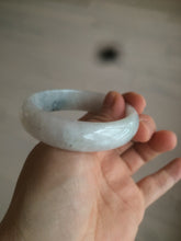 Load image into Gallery viewer, 50.8mm certified type A 100% Natural light green white oval Jadeite Jade bangle AB86-2856
