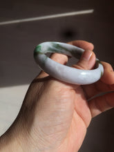 Load image into Gallery viewer, 50mm Certified Type A 100% Natural sunny green purple brown oval shape Jadeite Jade bangle AM12-4987