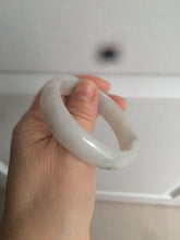 Load image into Gallery viewer, 50.8mm certified type A 100% Natural light green white oval Jadeite Jade bangle AB86-2856