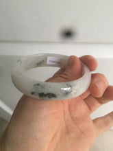 Load image into Gallery viewer, 50.8mm certified type A 100% Natural light green white oval Jadeite Jade bangle AB86-2856