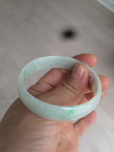 Load image into Gallery viewer, 52.9mm 100% natural Type A sunny green/white jadeite jade bangle AQ45-4140
